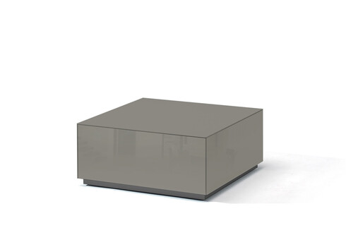 Diivanilaud ratastel VENTI hall läige, 75x75xH36 cm