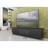 Tv-alus ratastel VENTI mattmust, 175x45xH50 cm
