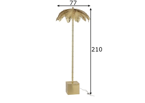 Põrandavalgusti COCO kuldne, 77x77xH210 cm