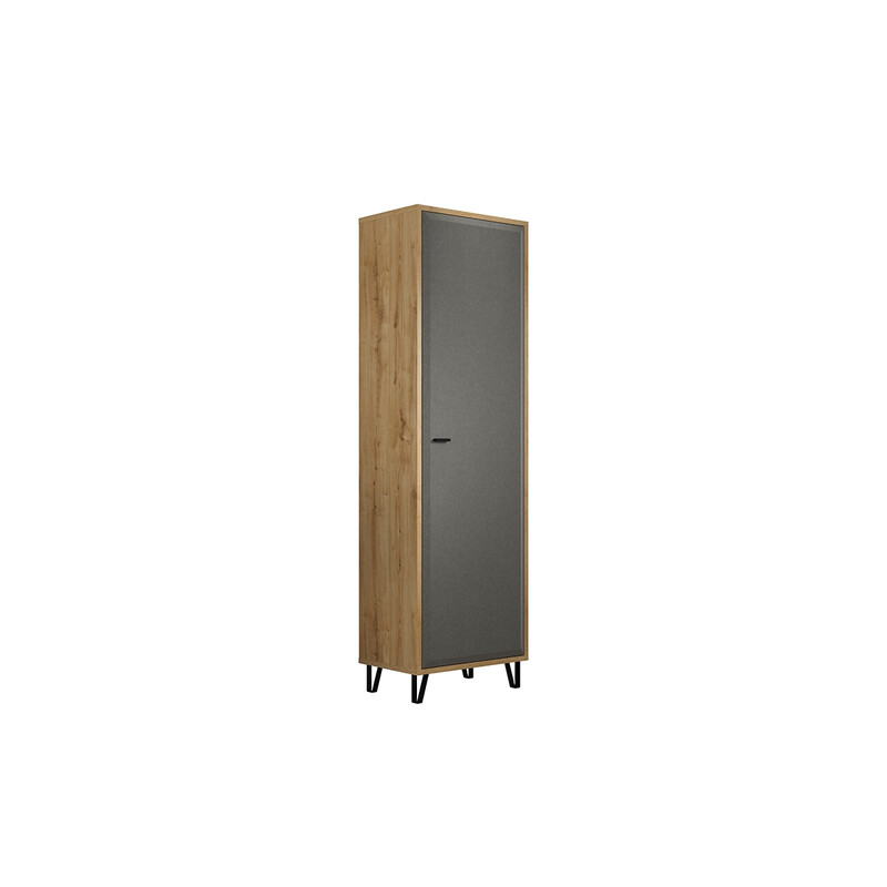 Riidekapp BLANSHE tumehall / tamm, 60x42xH200 cm