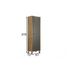 Riidekapp BLANSHE tumehall / tamm, 60x42xH200 cm