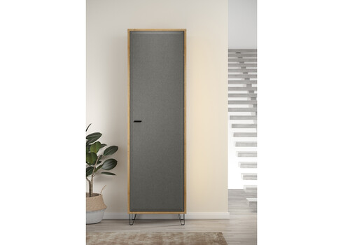 Riidekapp BLANSHE tumehall / tamm, 60x42xH200 cm