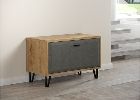 Esikupink BLANSHE tumehall / tamm, 75x42xH51 cm