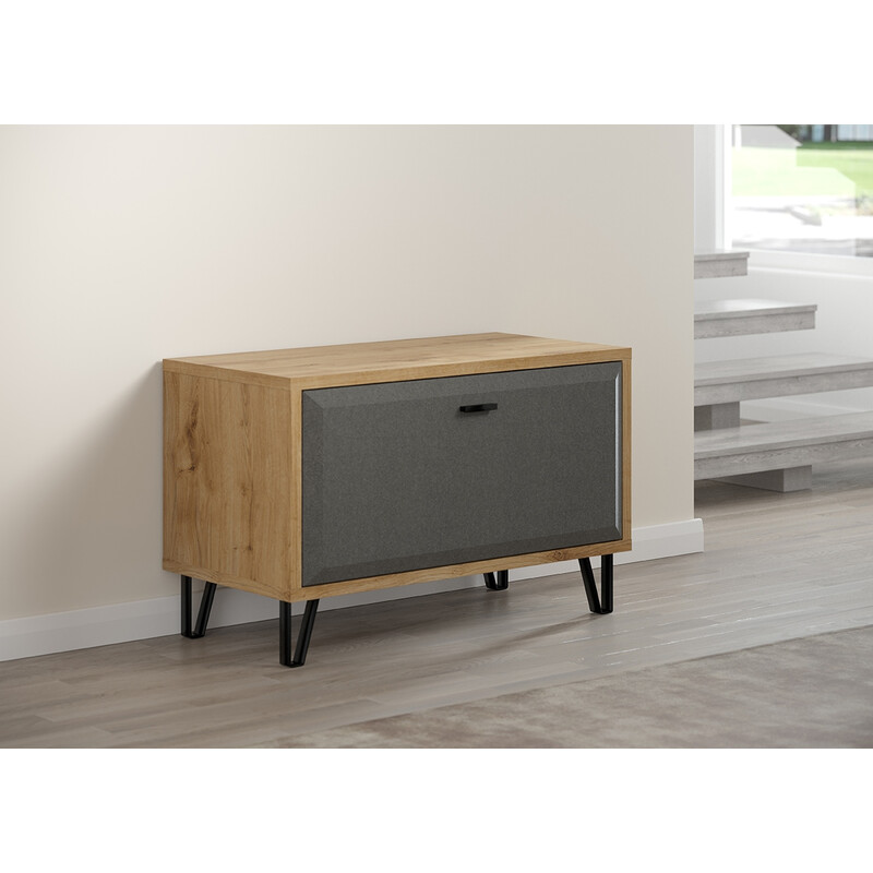 Esikupink BLANSHE tumehall / tamm, 75x42xH51 cm