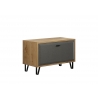 Esikupink BLANSHE tumehall / tamm, 75x42xH51 cm