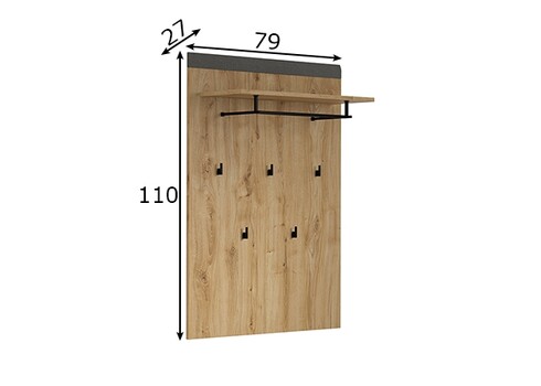 Seinanagi BLANSHE tumehall / tamm, 79x27xH110 cm