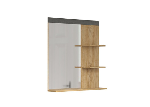 Seinapeegel BLANSHE tumehall / tamm, 79x16xH85 cm