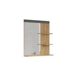 Seinapeegel BLANSHE tumehall / tamm, 79x16xH85 cm