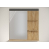 Seinapeegel BLANSHE tumehall / tamm, 79x16xH85 cm