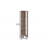 Riiul PRIME tumehall / puit, 50x35xH213 cm