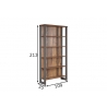 Riiul PRIME tumehall / puit, 109x35xH213 cm