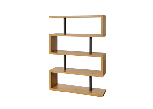 Riiul SNAKE tamm / must, 120x35xH165 cm