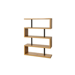 Riiul SNAKE tamm / must, 120x35xH165 cm