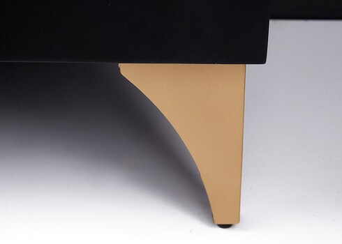 Kummut SUNSET must / kuldne, 177x45xH77 cm