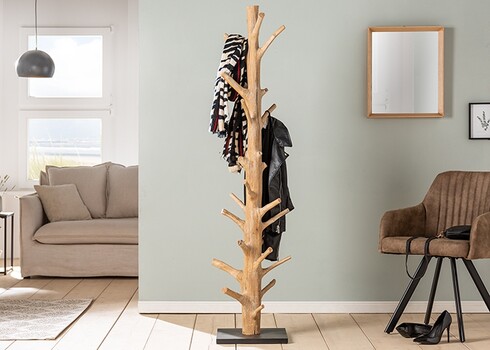 Riidenagi TREE pruun, 35x35xH170 cm