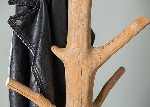 Riidenagi TREE pruun, 35x35xH170 cm