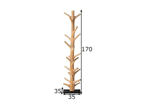 Riidenagi TREE pruun, 35x35xH170 cm