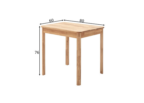 Söögilaud OSKAR tamm, 60x80xH76 cm