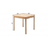 Söögilaud OSKAR tamm, 80x80xH76 cm