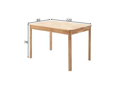 Söögilaud OSKAR tamm, 120x80xH76 cm