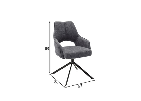 Tool BANGOR antratsiit, 57x66xH89 cm, 2 tk
