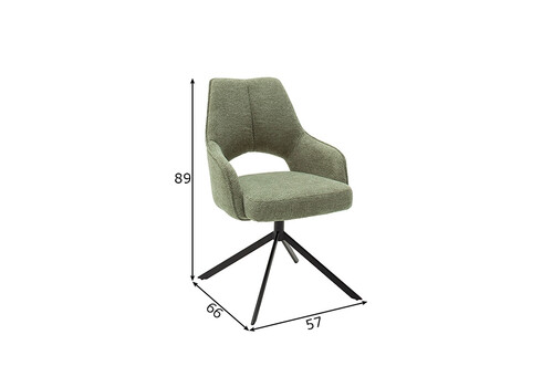 Tool BANGOR roheline, 57x66xH89 cm, 2 tk