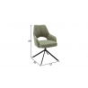 Tool BANGOR roheline, 57x66xH89 cm, 2 tk