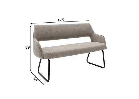 Pink BANGOR hall, 175x64xH89 cm