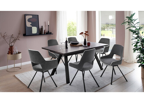 Käetugedega tool BAYONNE hall, 58x60xH90 cm, 2 tk