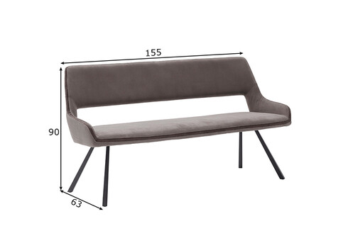 Pink BAYONNE pruun, 155x60xH90 cm