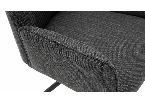 Käetugedega tool PEMBA antratsiit, 59x63xH88 cm