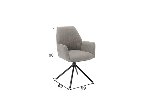 Käetugedega tool PEMBA pruun, 59x63xH88 cm, 2 tk