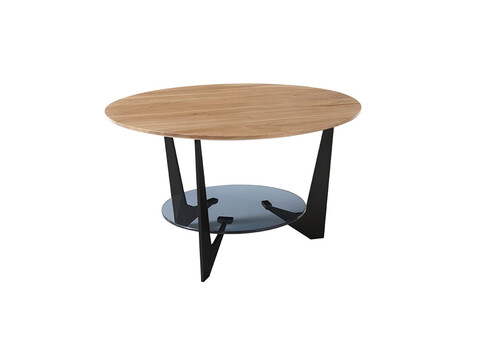 Diivanilaud CADIZ tamm / must, D70xH40 cm