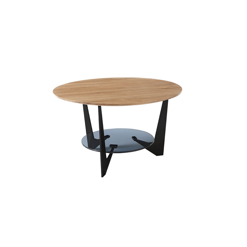 Diivanilaud CADIZ tamm / must, D70xH40 cm