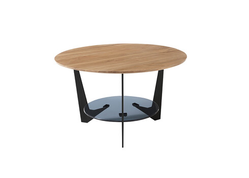 Diivanilaud CADIZ tamm / must, D70xH40 cm