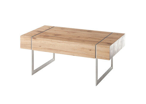 Diivanilaud PAPHOS metsik tamm / hall, 110x60xH45 cm