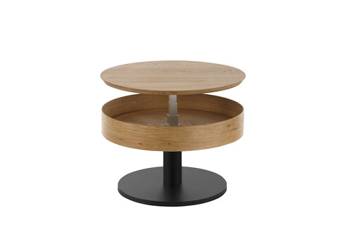 Diivanilaud TANGER metsik tamm / hall, D75xH47-65 cm