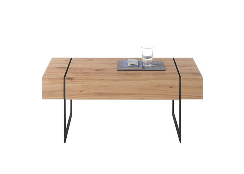 Diivanilaud PAPHOS metsik tamm / must, 110x60xH45 cm