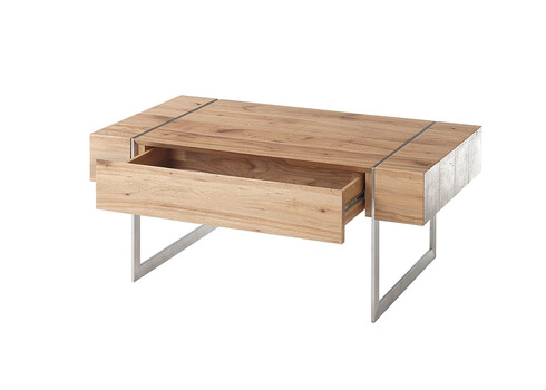 Diivanilaud PAPHOS metsik tamm / hall, 110x60xH45 cm