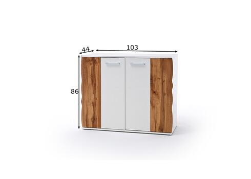 Kummut GRANADA tamm / valge, 103x44xH86 cm