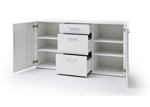 Kummut GRANADA tamm / valge, 154x44xH86 cm
