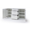 Kummut GRANADA tamm / valge, 154x44xH86 cm