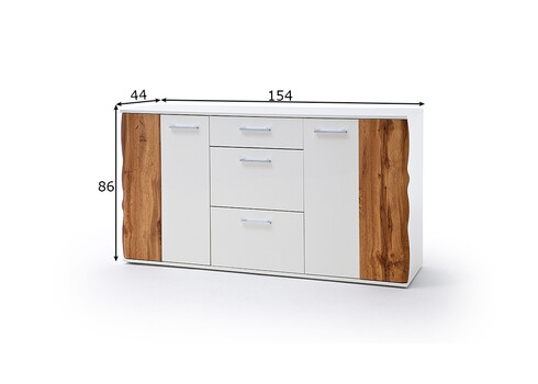 Kummut GRANADA tamm / valge, 154x44xH86 cm
