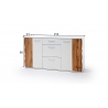 Kummut GRANADA tamm / valge, 154x44xH86 cm