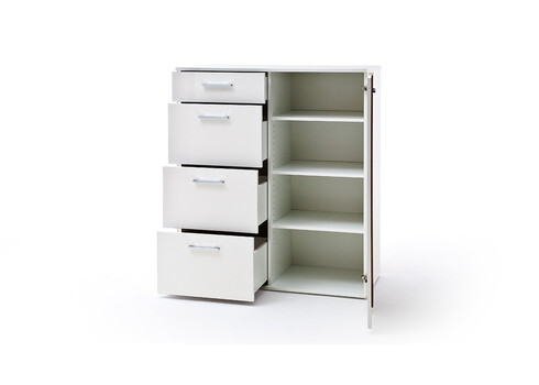 Kummut GRANADA tamm / valge, 102x44xH118 cm