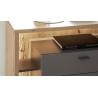 Kummut LIZZANO matthall / tamm, 156x40xH91 cm