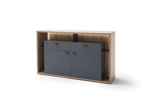 Kummut LIZZANO matthall / tamm, 156x40xH91 cm