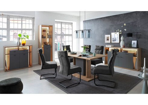 Kummut LIZZANO matthall / tamm, 115x40xH108 cm