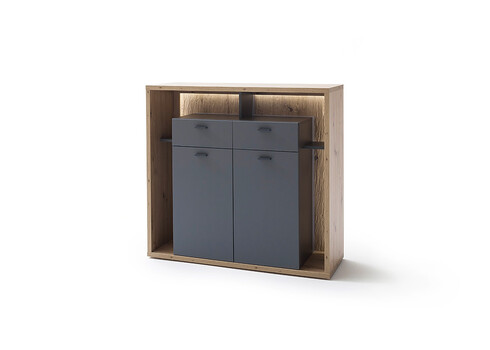 Kummut LIZZANO matthall / tamm, 115x40xH108 cm
