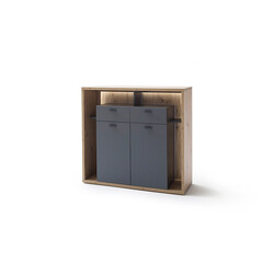 Kummut LIZZANO matthall / tamm, 115x40xH108 cm
